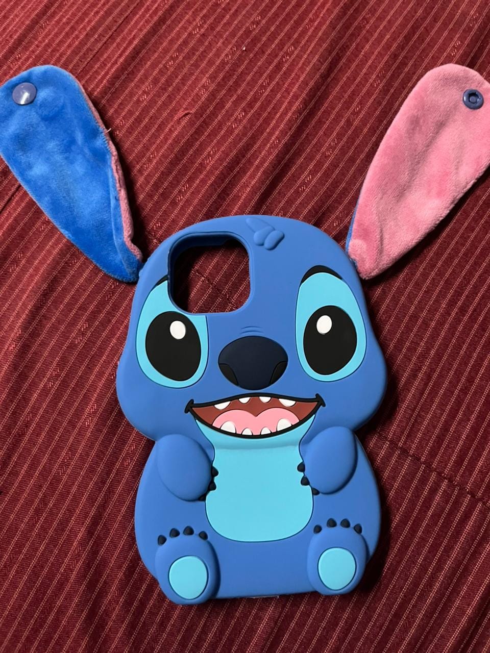 Customer photo review of 3D Stitch Plus Ears Kawaii Trending Shockproof Rubber Silicone iPhone Case