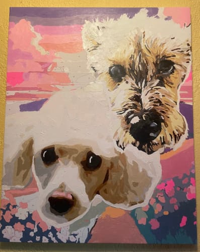 Customer photo review of Custom Pet Paint By Numbers