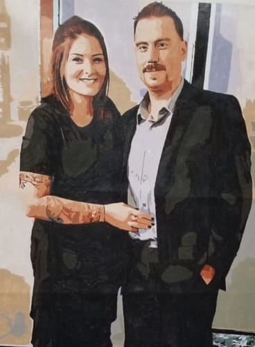 Customer photo review of Custom Portrait Paint By Numbers