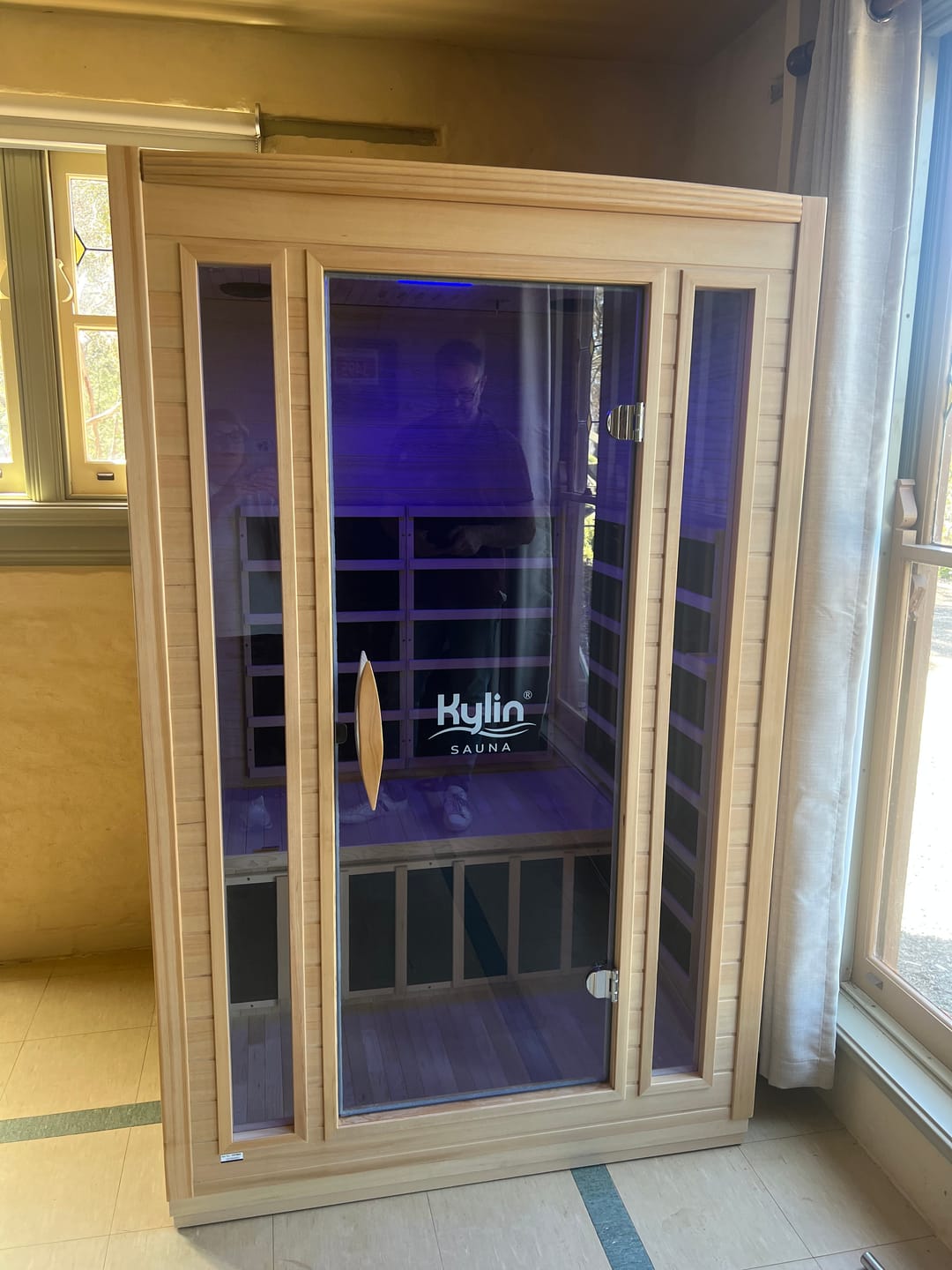 Customer photo review of Kylin Low EMF Premium Carbon Far Infrared Sauna 2 people - K8202