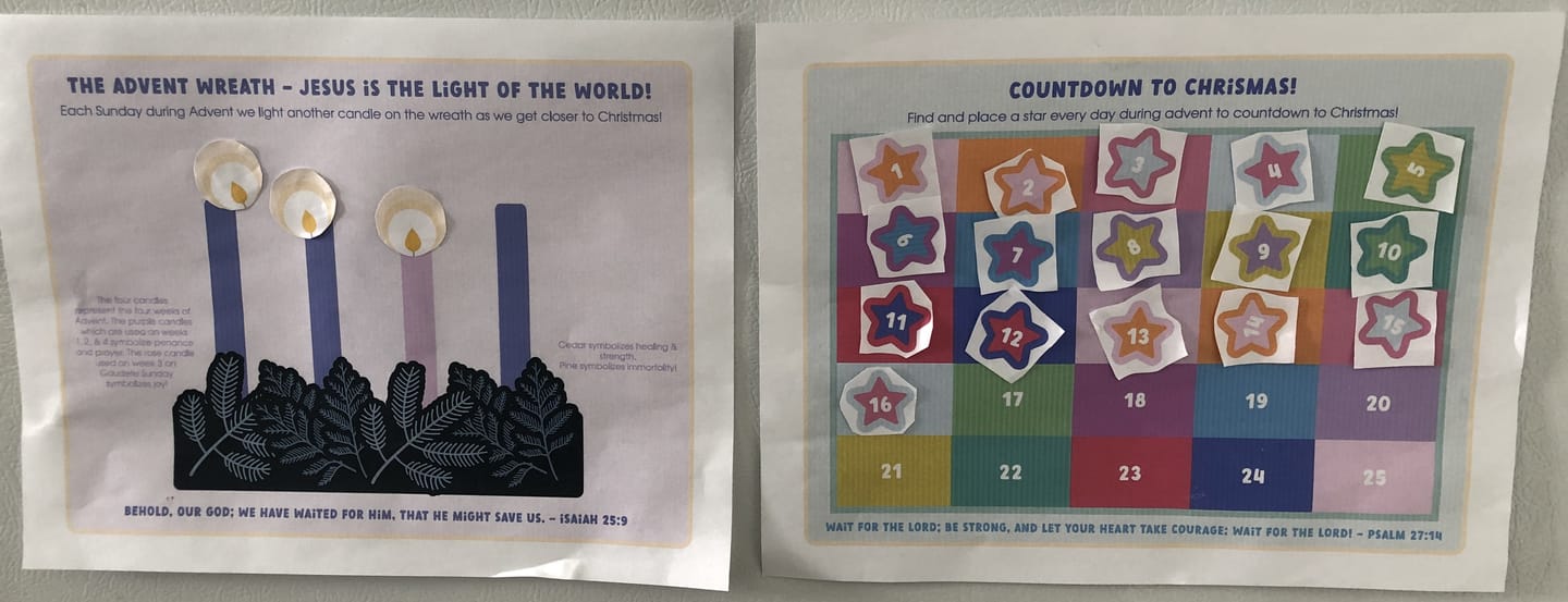 Customer photo review of Advent and Christmas Printable Activity Pack