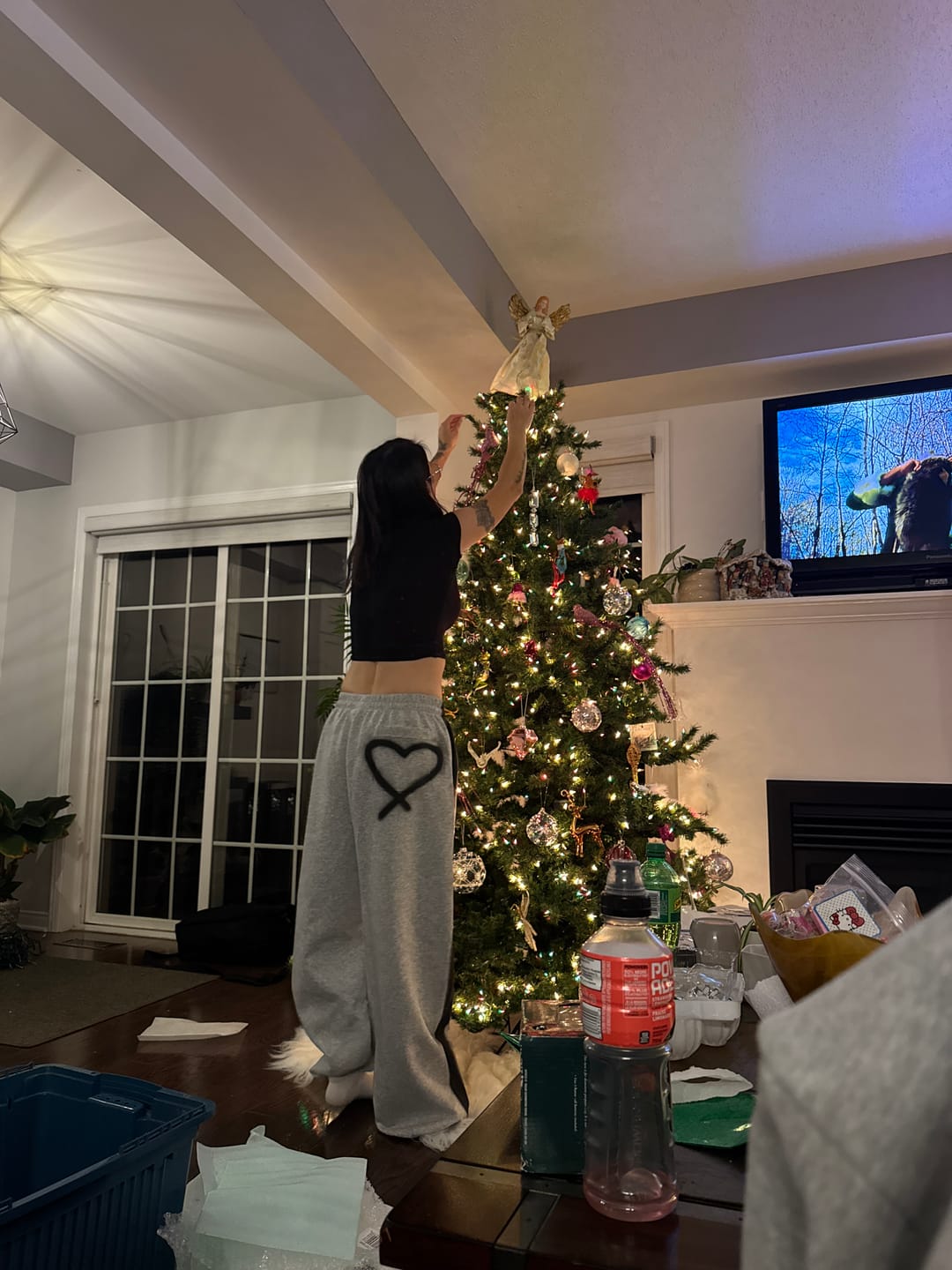 Customer photo review of Aelfric Eden Graffiti Heart Baggy Sweatpants