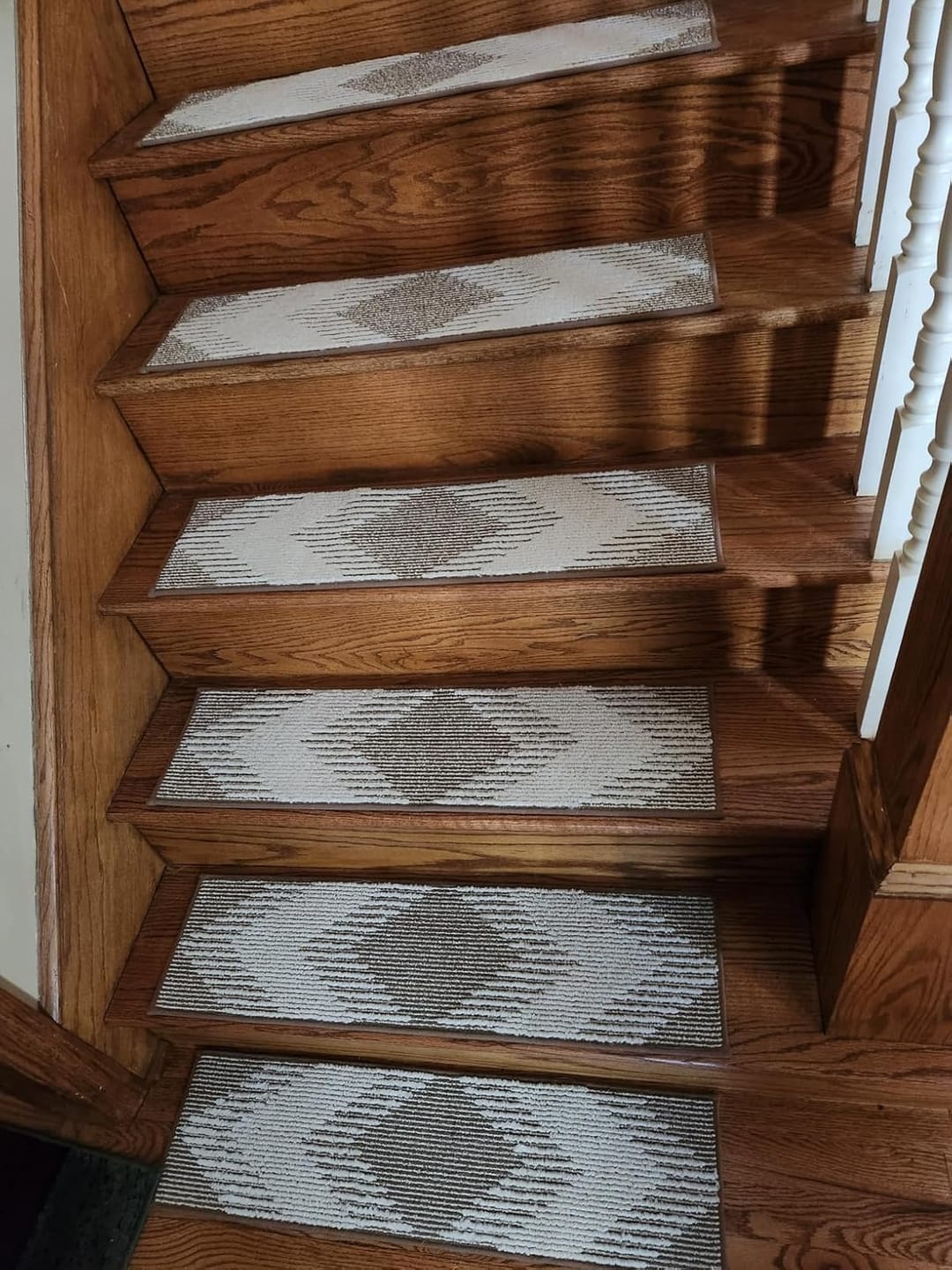 Customer photo review of Textured Non-Slip Stair Treads - Brown