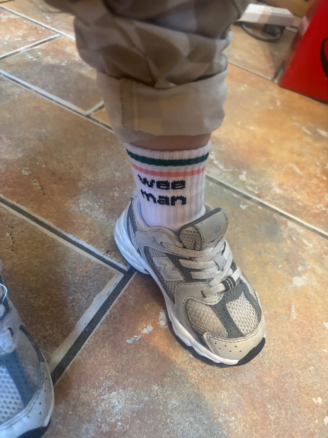 Customer photo review of Wee Man Baby Socks | Born & Bred