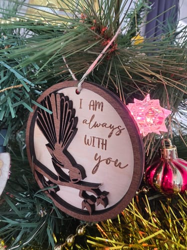 Customer photo review of Fantail Memorial Ornament