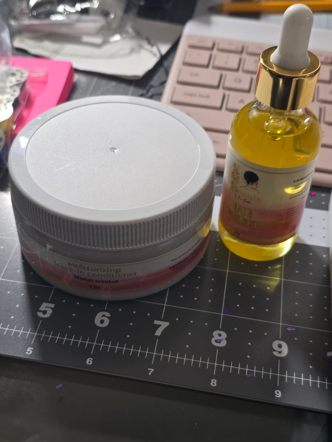 Customer photo review of Natural Hair growth oil & Leave-in conditioner bundle