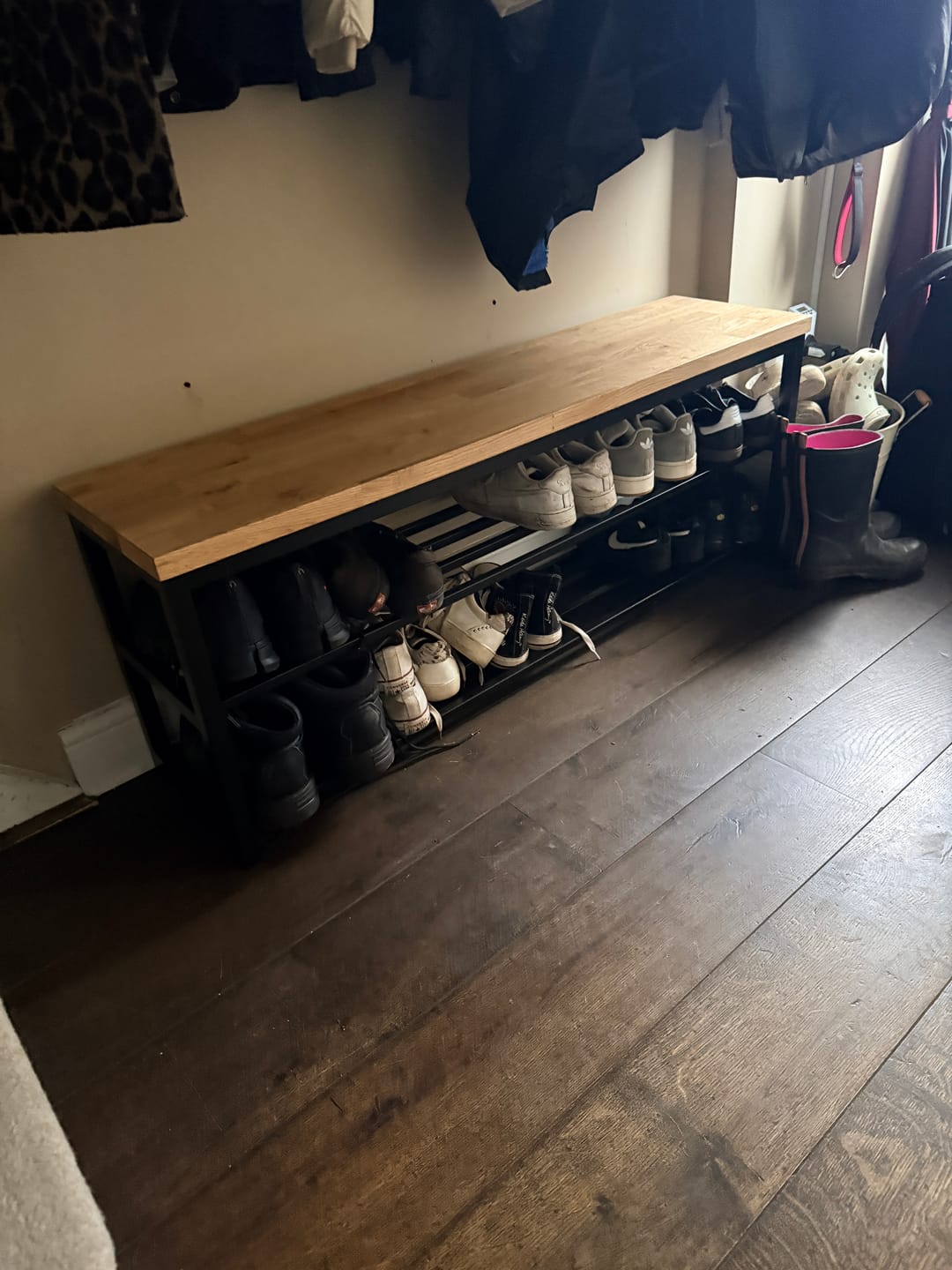 Customer photo review of Hallway Boot Bench