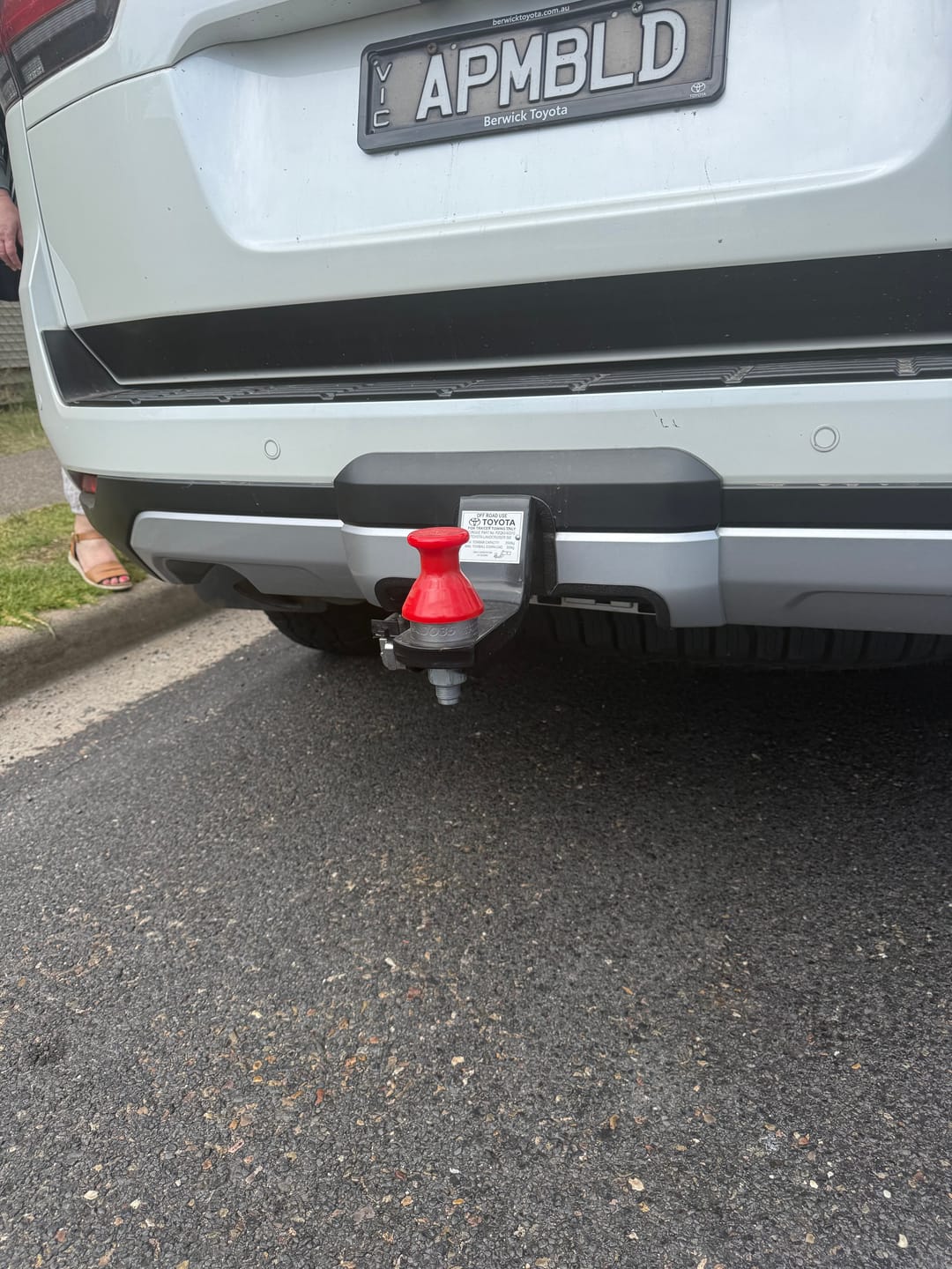 Customer photo review of Tow Bar Cover Cut Out Service for 300 Series LandCruisers