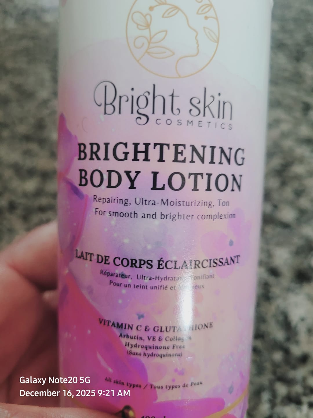 Customer photo review of Brightening body oil