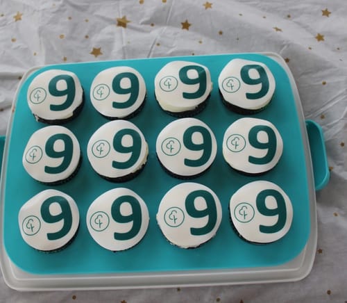 Customer photo review of 12 x 6.35 cm Round Standard Cookie Edible Icing Images