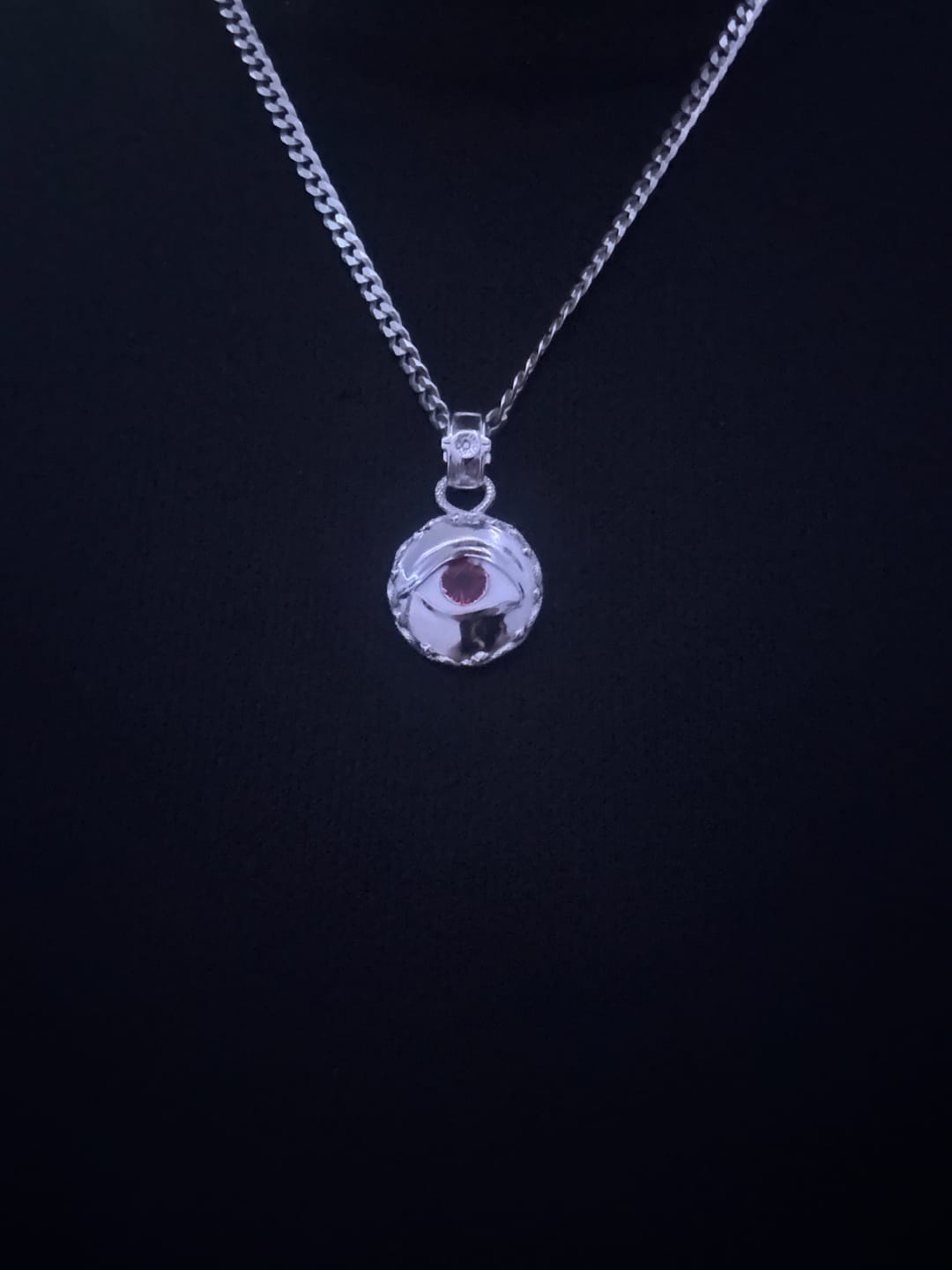 Customer photo review of EVIL EYE PENDANT