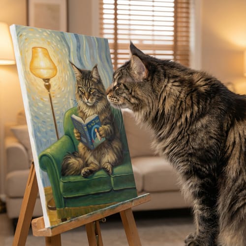Customer photo review of Artzuzu Custom Portrait For Pets - Little Reader