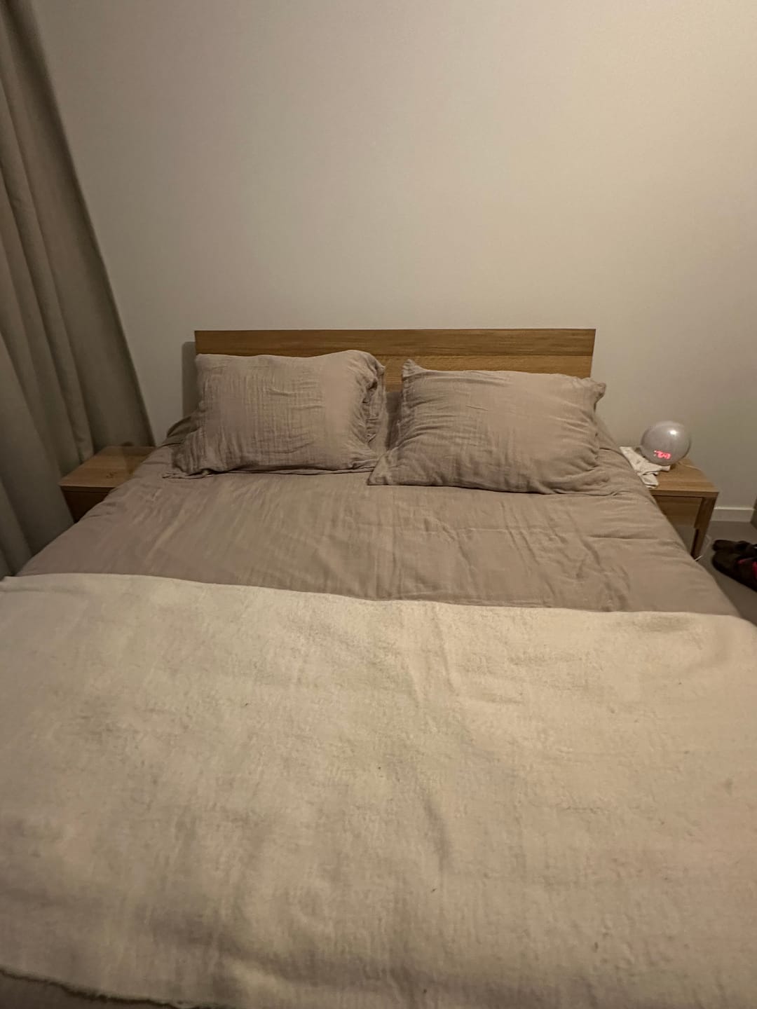 Customer photo review of Dekbedovertrek set Katoen Mousseline 160TC taupe