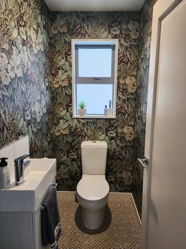 Customer photo review of Cascading Garden Wallpaper - Green - Last 6 Rolls