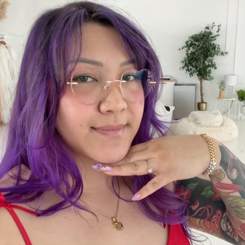 Customer photo review of Lovie Eyeglasses