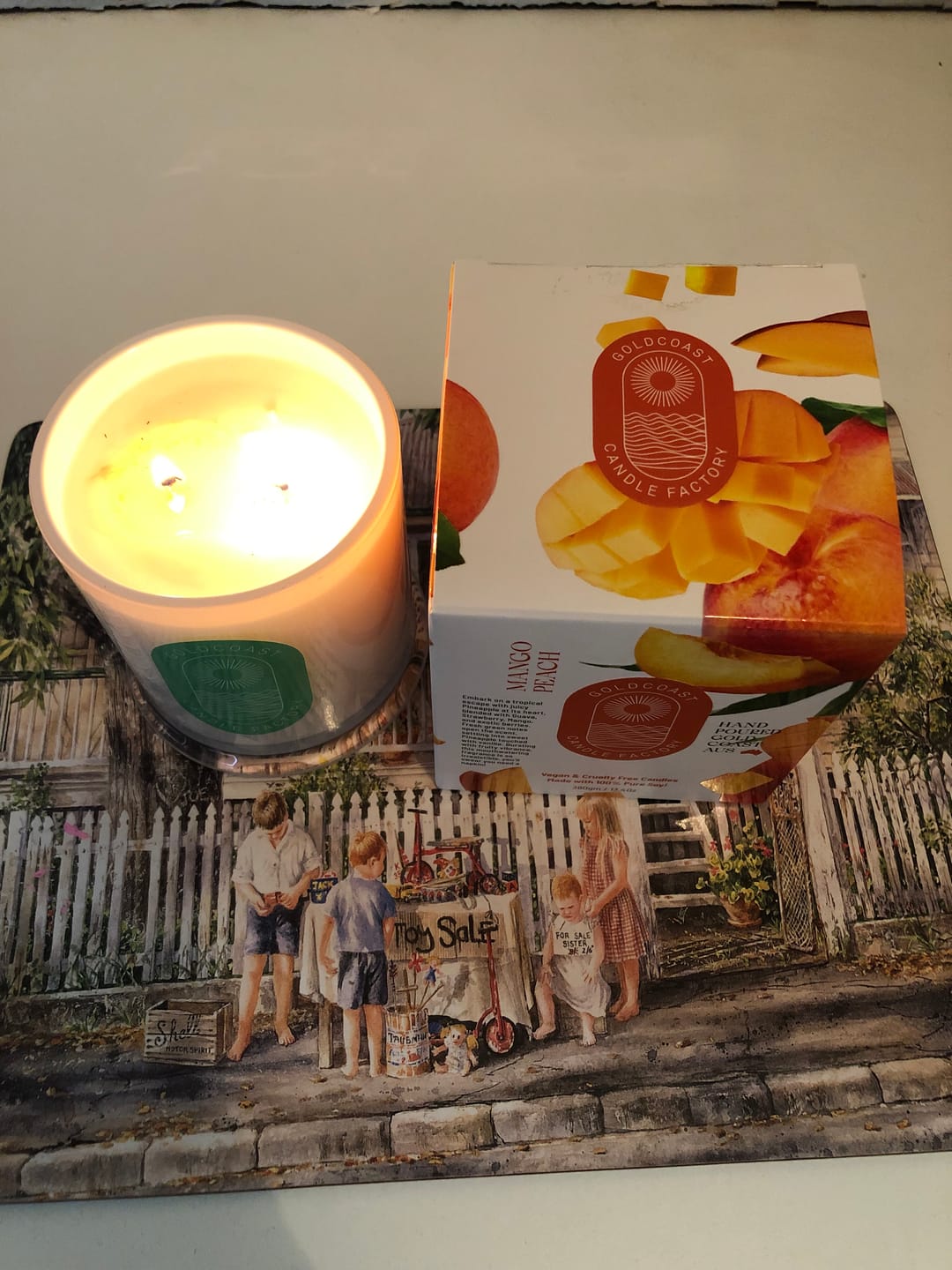 Customer photo review of Mango Peach Candle 380g - NEW