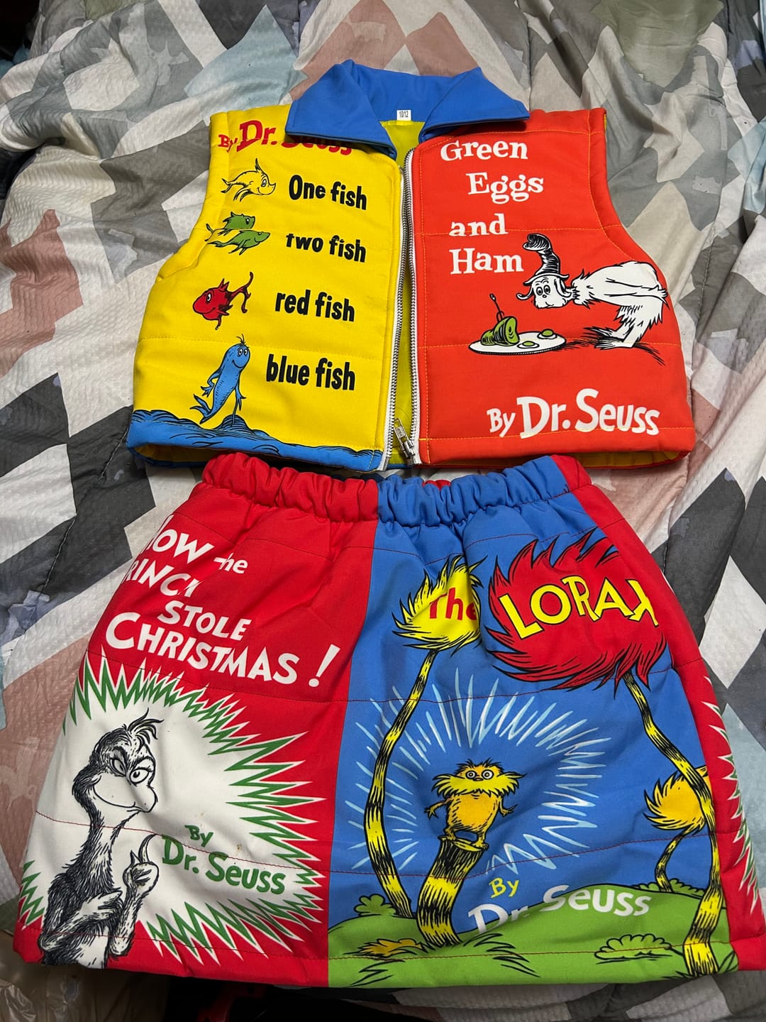 Customer photo review of Kids Dr. Seuss Outfit – Vest & Skirt