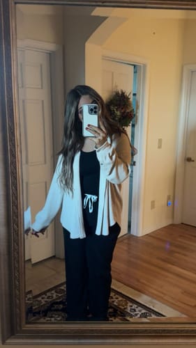 Customer photo review of Weft Hair Extensions Sew in Human Hair Balayage Brown with Blonde #3/8/22
