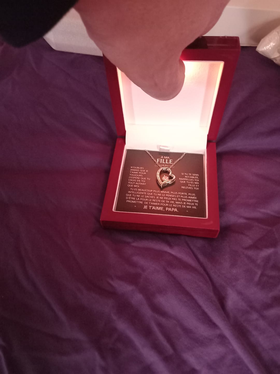 Customer photo review of À Ma Fille - Collier coeur d'amour