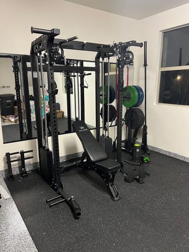 Customer photo review of Major Fitness B52 All-In-One Home Gym Smith Machine