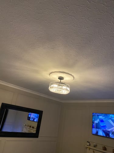 Customer photo review of 4-Light Crystal Drum Semi Flush Mount