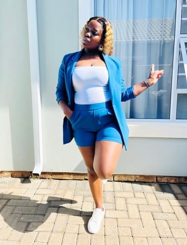 Customer photo review of Gold Diva Earrings