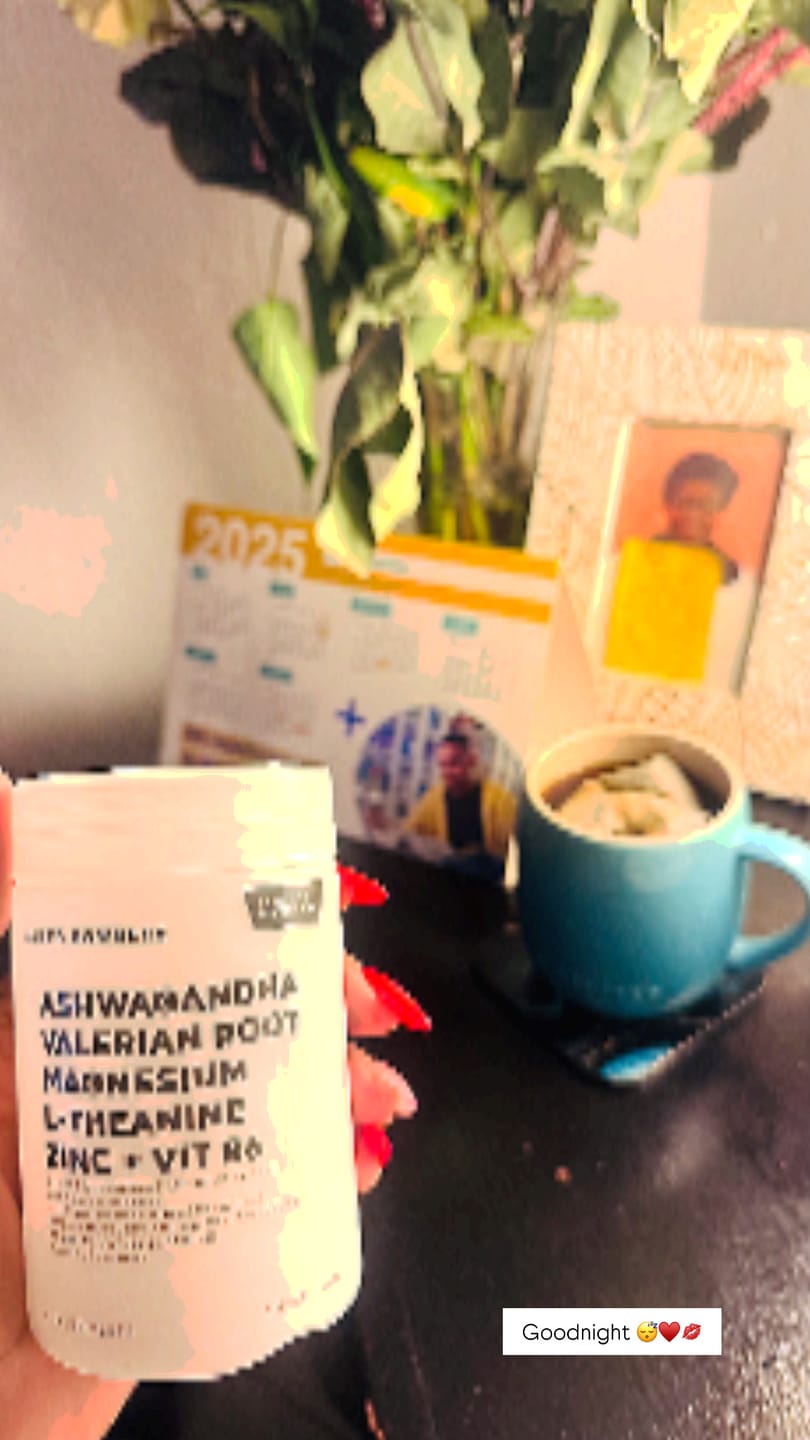 Customer photo review of Ashwagandha, Valerian Root, Magnesium, L-Theanine, Zinc, Vit B6 - 60 caps