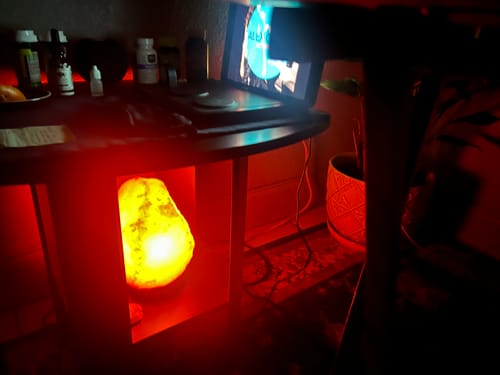 Customer photo review of Natural Pink Himalayan Salt Lamp 9-11 Lbs