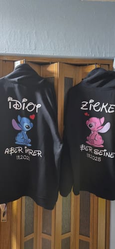 Customer photo review of Zicke & Idiot - Kuschel Hoodie Bündel (personalisierbar mit datum)