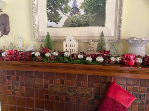 Customer photo review of 6' Mercury Glass Ornament Garland