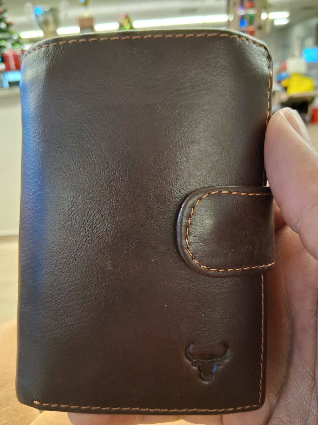 Customer photo review of Full Grain Cowhide Leather Wallet