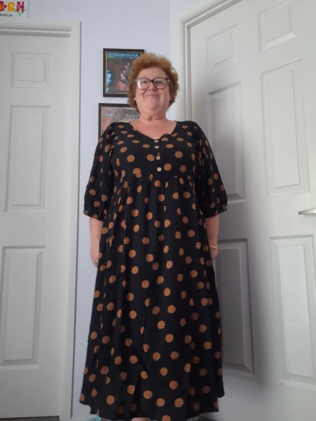 Customer photo review of Daphine Midi Dress in Black
