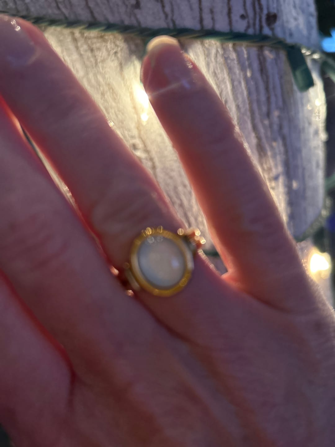 Customer photo review of Kai Mother Of Pearl ring