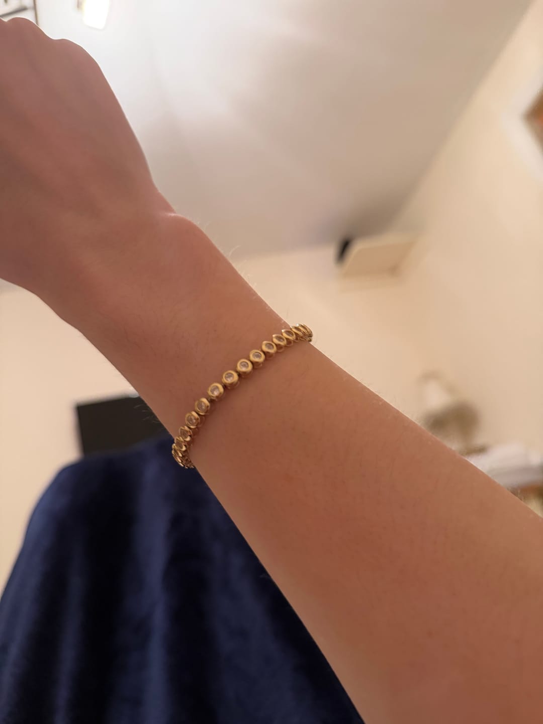 Customer photo review of Classic Bezel Tennis Bracelet