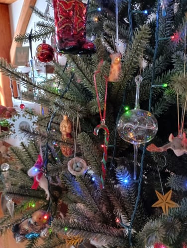 Customer photo review of Clear Glass Candy Cane Ornament 239