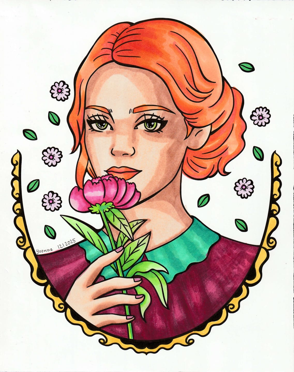 Customer photo review of Ohuhu Double-Sided Bleedproof Coloring Book