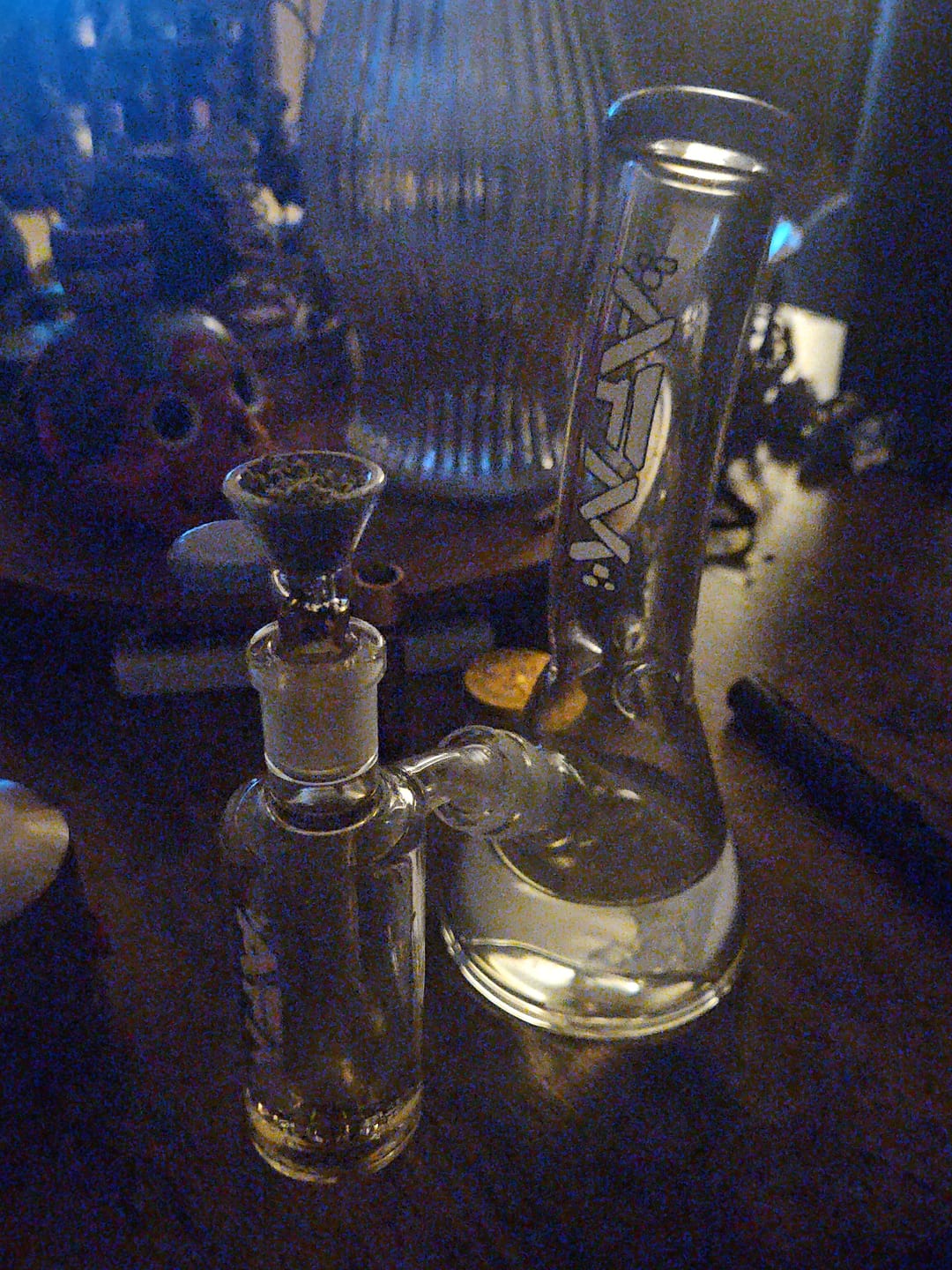 Customer photo review of 8" AFM Colored Lip Bent Neck Mini Beaker