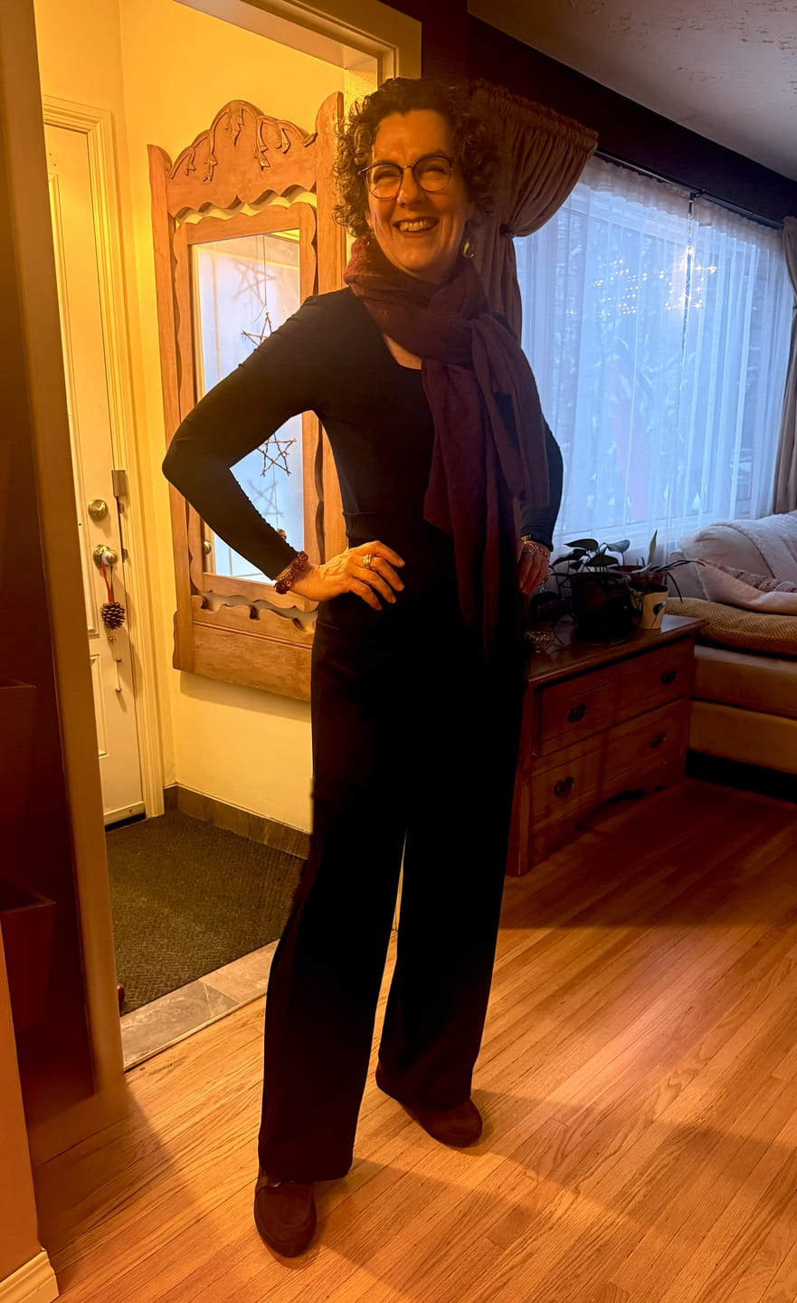 Customer photo review of CATHERINE Wide Leg Pant - Ponte