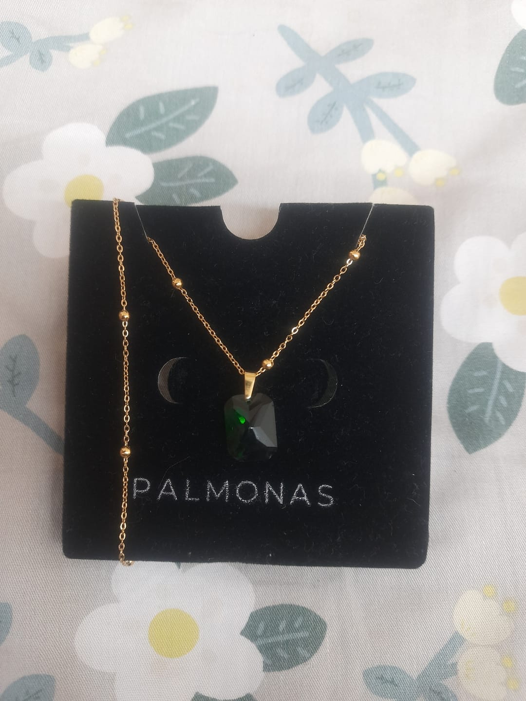 Customer photo review of Dazzling Emerald Necklace