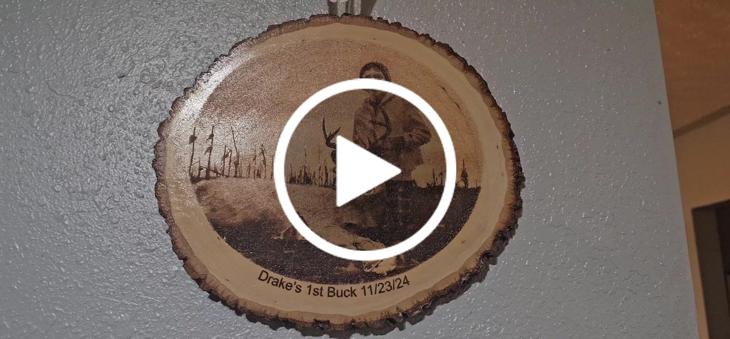 Customer video review of [NEW] Printed Photo Log Plaque Sign | Hunting Gift