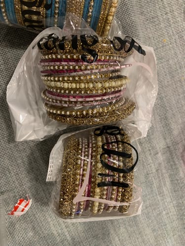 Customer photo review of PURPLE  BANGLES - 2 HAND SET