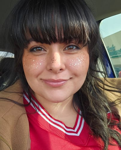 Customer photo review of Gold + Silver + Rose + Faux Speckles Makeup Patches