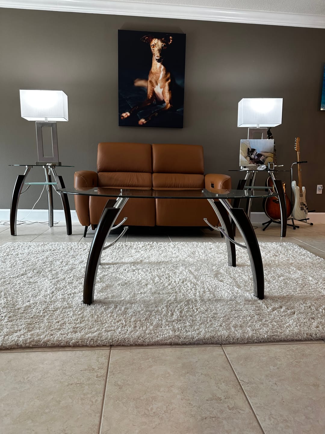 Customer photo review of AeroStretch 3 Seater Power Zero Wall Hugger Reclining Sofa with Drop Down Table Tray