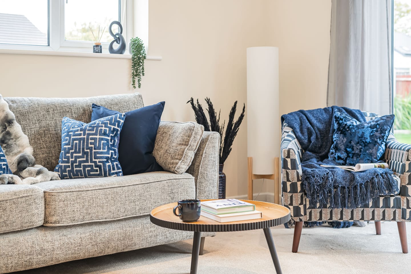 Customer photo review of Hammond Natural and Black Pine Wood Coffee Table