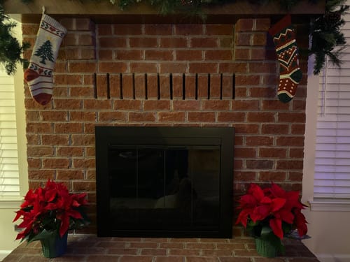 Customer photo review of Ardmore Flat Black Masonry Fireplace Door | Durable Design