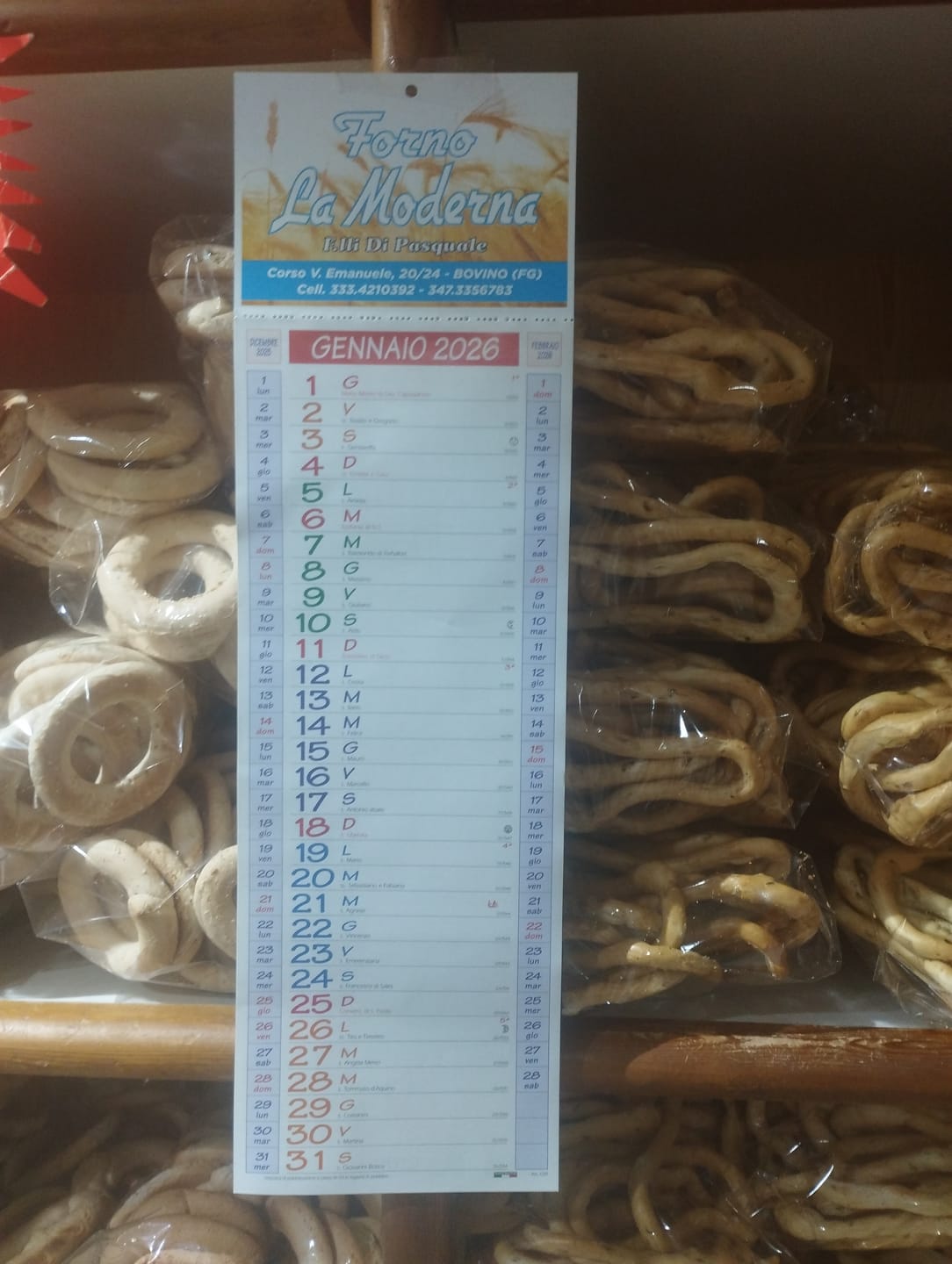 Customer photo review of Calendario Slim