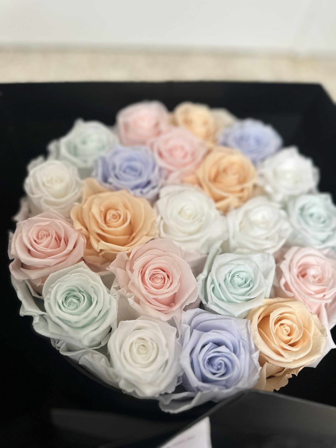 Customer photo review of Grand Everlasting Rose Box - Pastel Mix of Roses