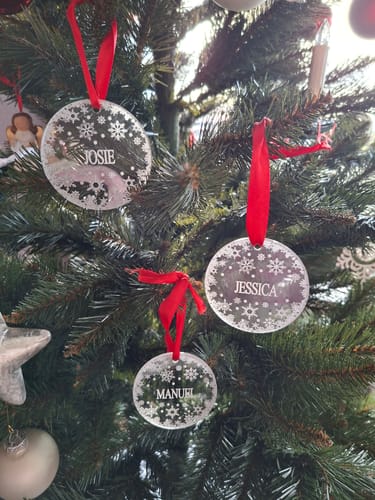 Customer photo review of Weihnachtsdeko mit Schneeflocken
