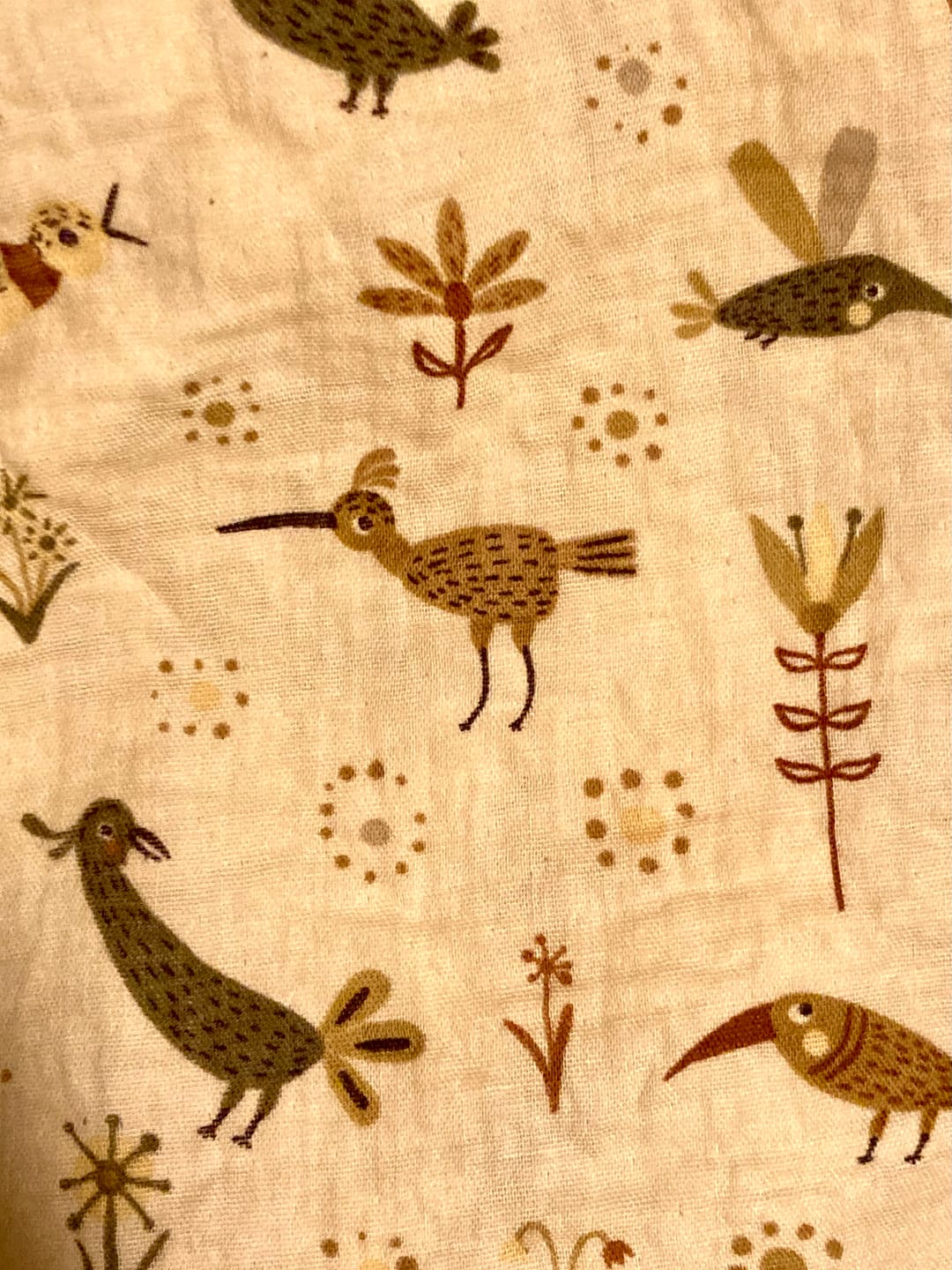 Customer photo review of Birdsong Blossom Flat Double Gauze Fabric