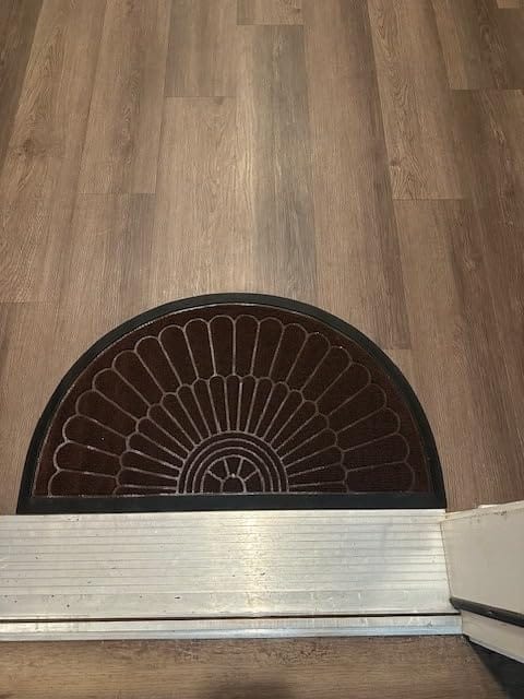Customer photo review of Semicircular Non-Slip Entryway Mat - Brown